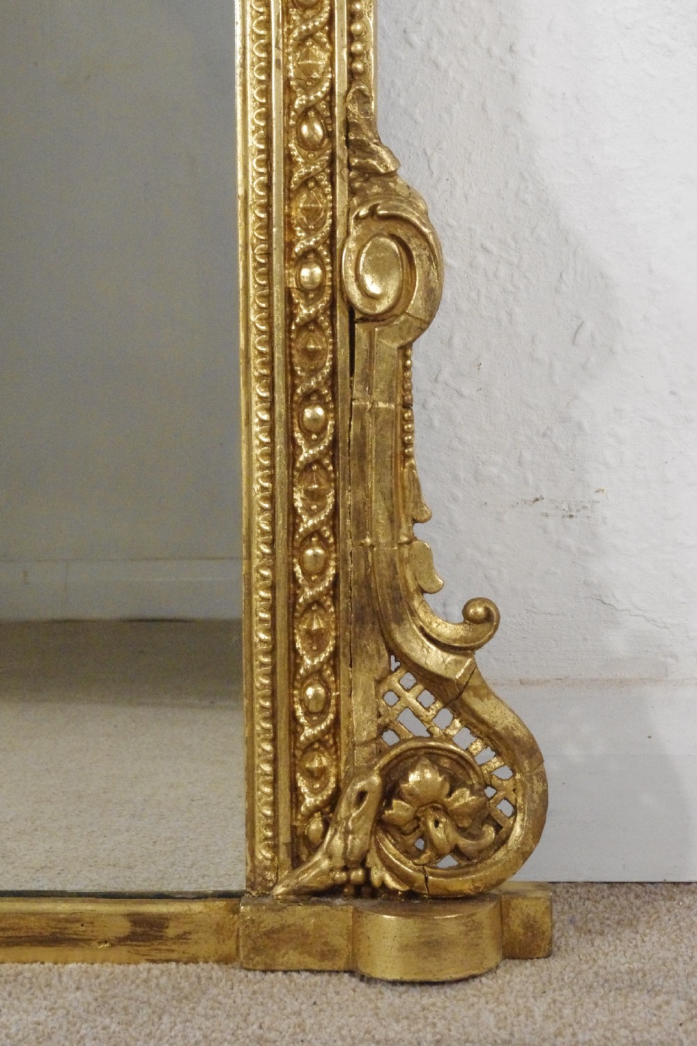 Victorian Gilt Large Overmantle Mirror View V