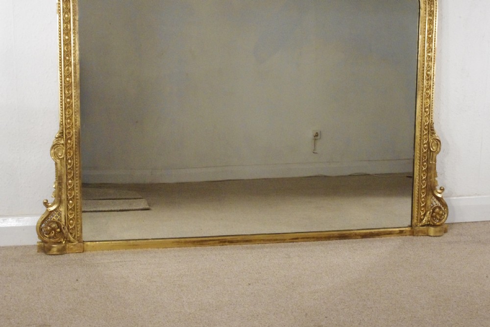 Victorian Gilt Large Overmantle Mirror View VI
