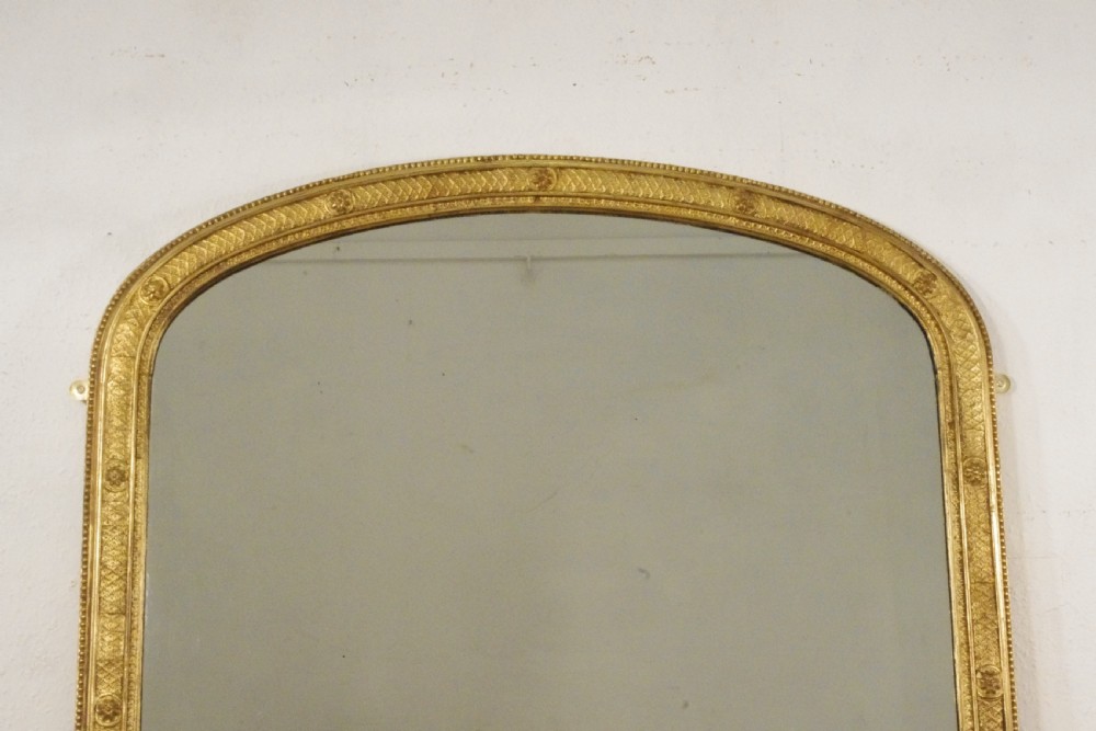 Victorian Gilt Arch Top Overmantle Mirror View II