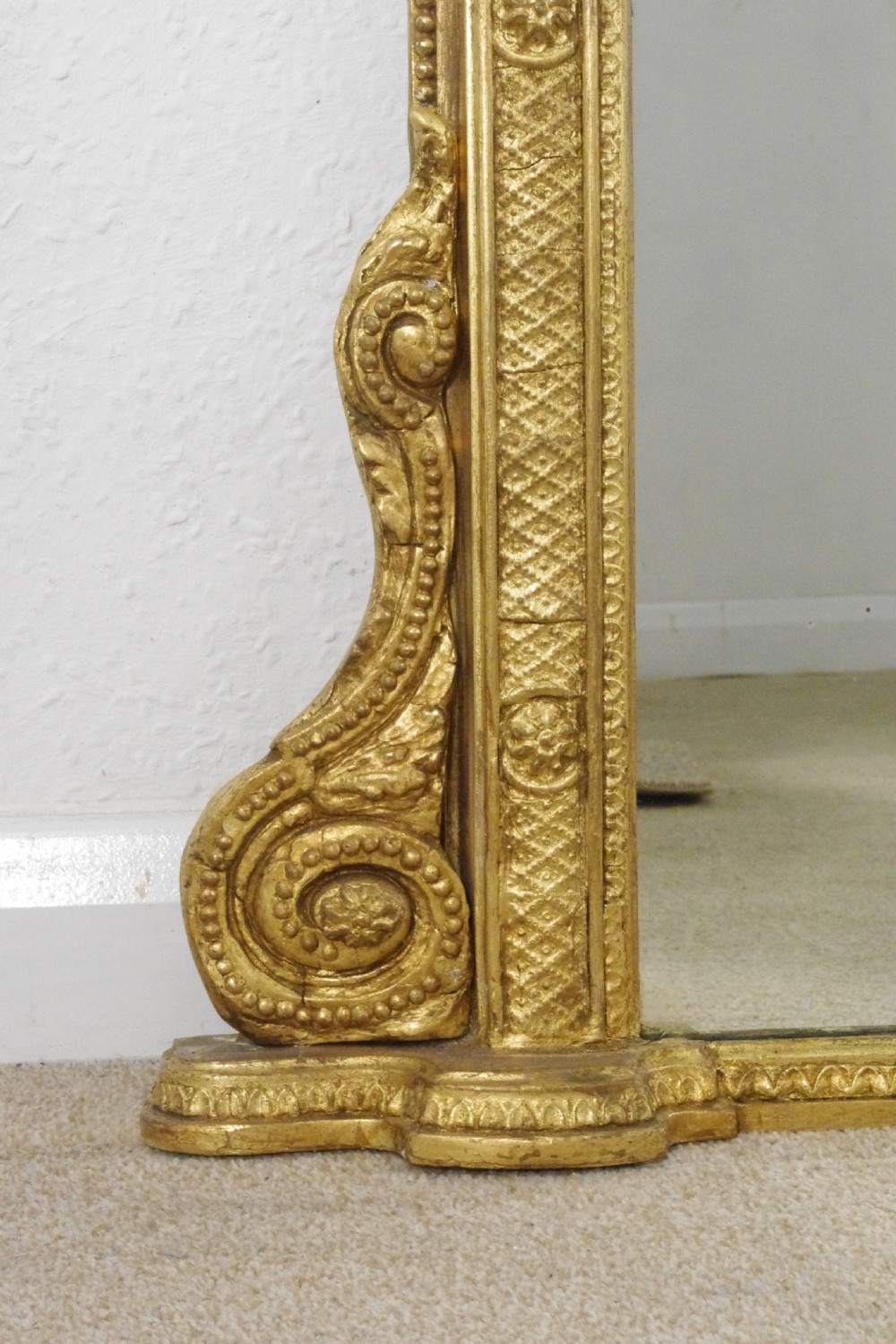 Victorian Gilt Arch Top Overmantle Mirror View VI
