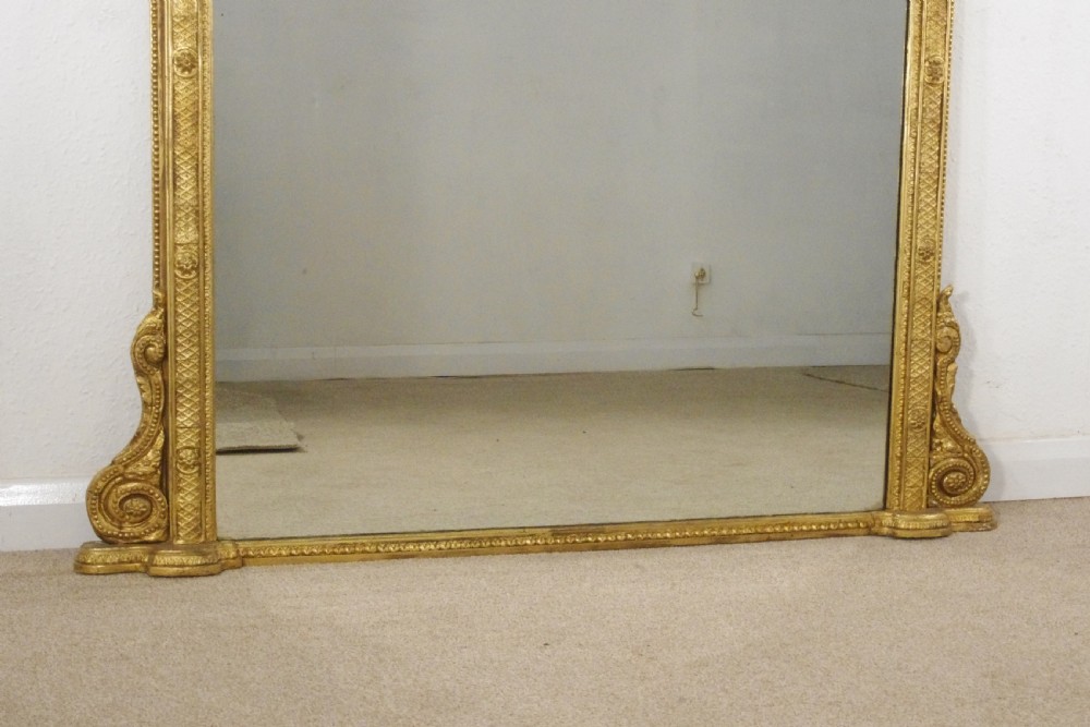Victorian Gilt Arch Top Overmantle Mirror View VIII