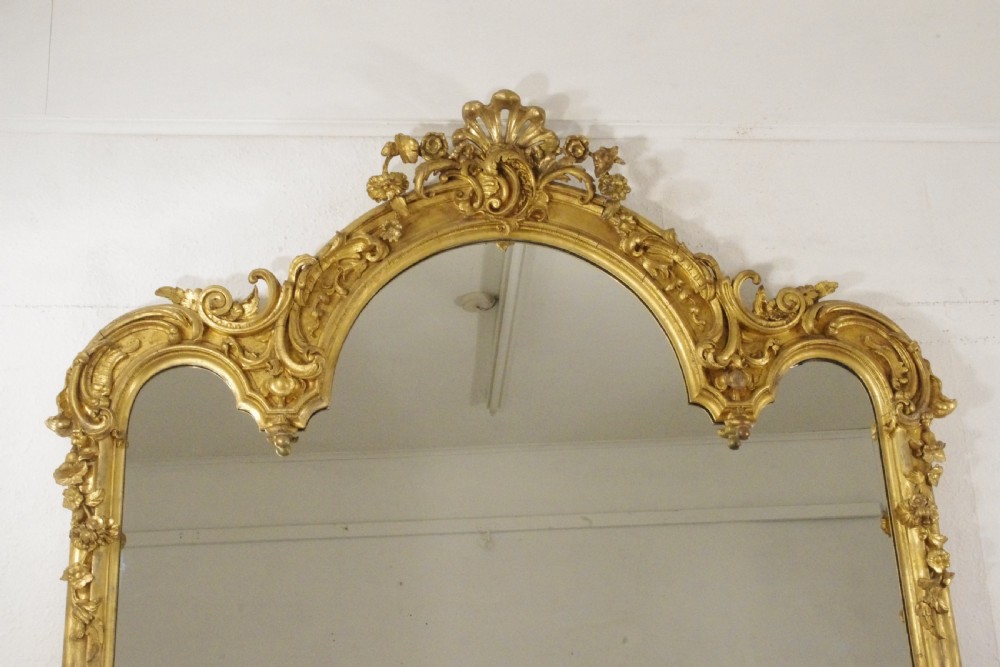 Victorian Gilt Large Overmantle Mirror View II