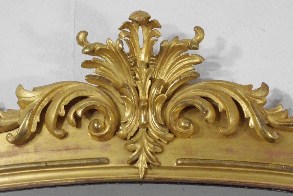Victorian Gilt Wood Large Overmantle Mirror View IV