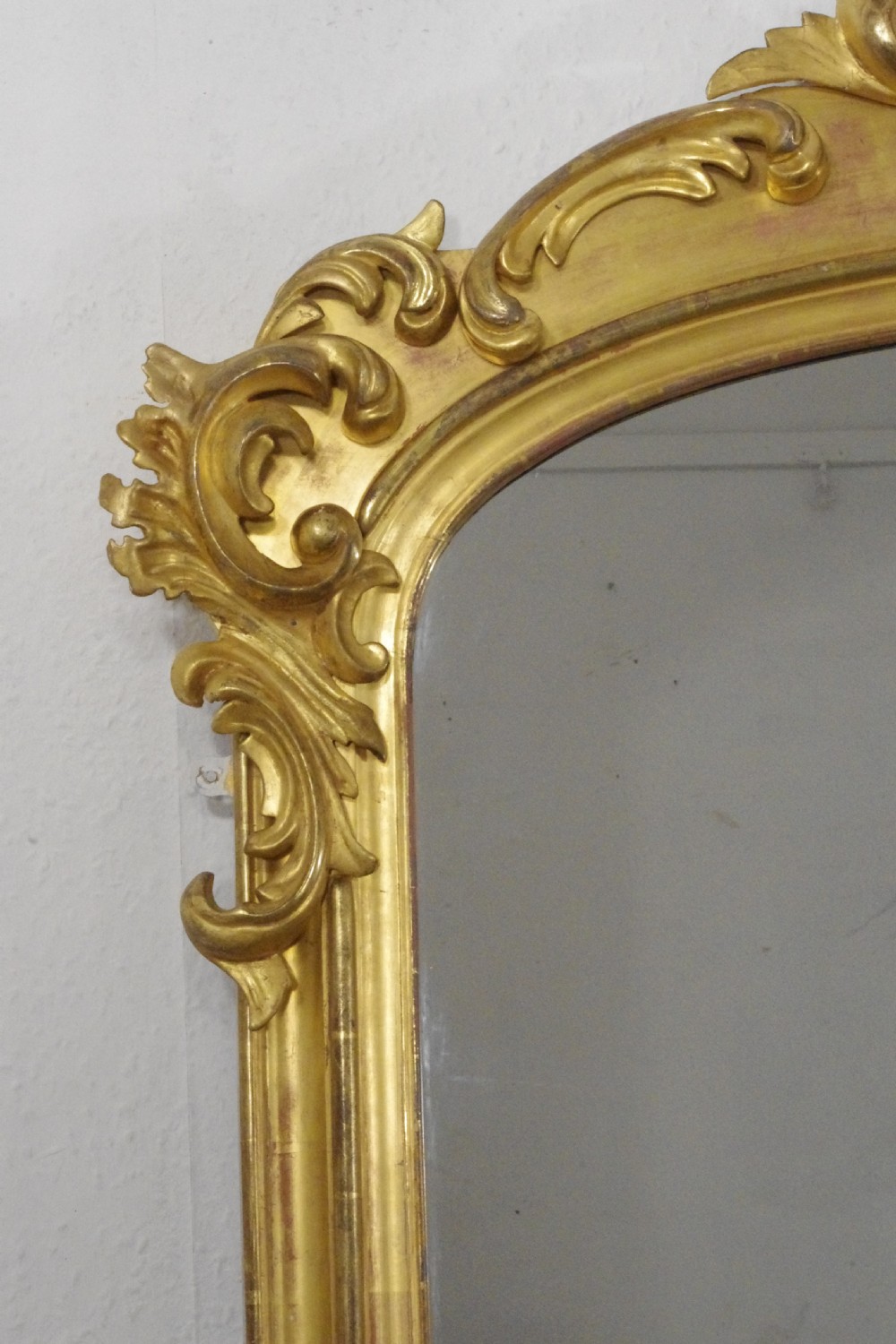 Victorian Gilt Wood Large Overmantle Mirror View V