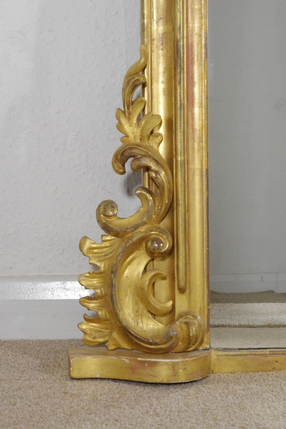 Victorian Gilt Wood Large Overmantle Mirror View VII