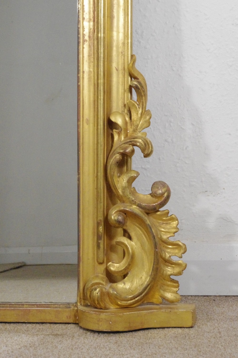 Victorian Gilt Wood Large Overmantle Mirror View VIII