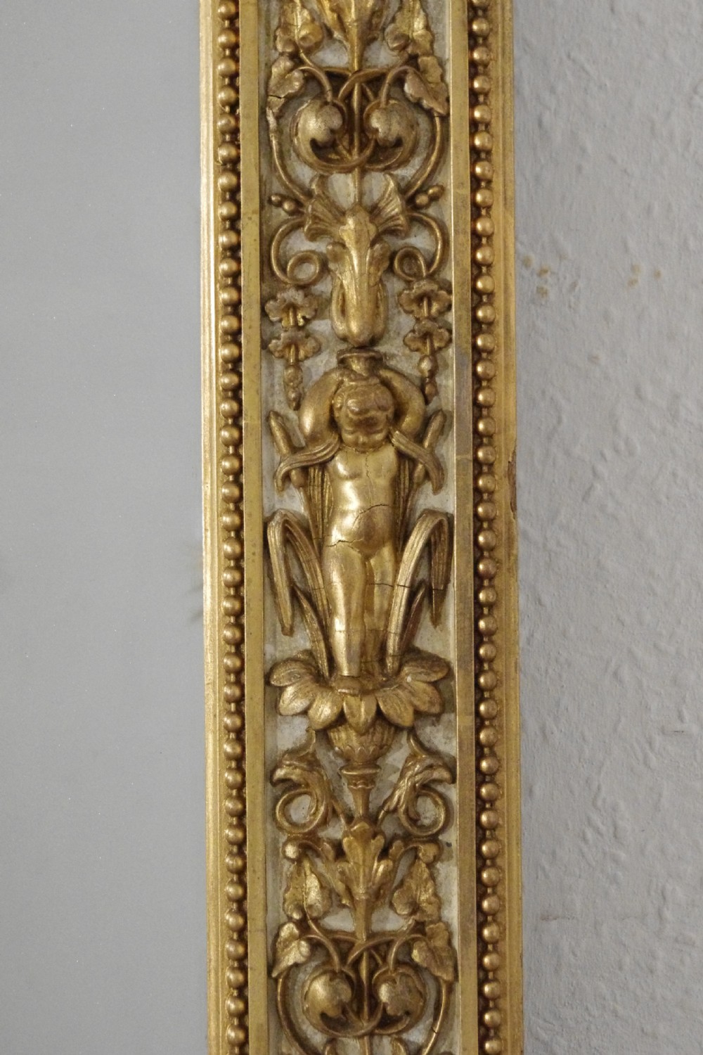 Victorian Painted and Parcel-Gilt Large Arch Top Overmantle Mirror by Nosotti View VIII