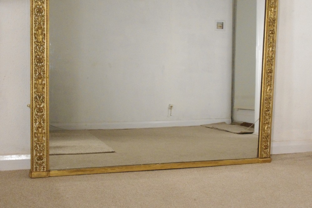 Victorian Painted and Parcel-Gilt Large Arch Top Overmantle Mirror by Nosotti View XII