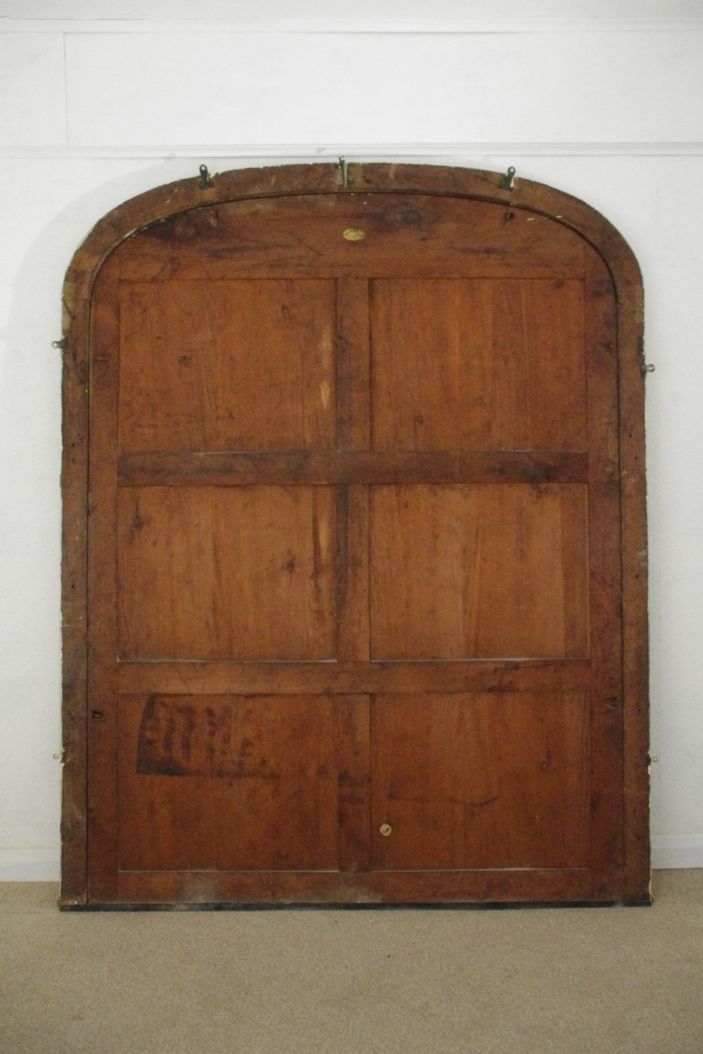 Victorian Painted and Parcel-Gilt Large Arch Top Overmantle Mirror by Nosotti View XIII