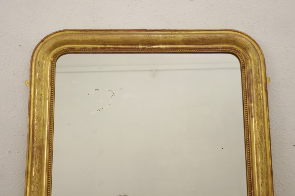 19th Century French Louis Phillipe Style Gilt Overmantle Mirror View II