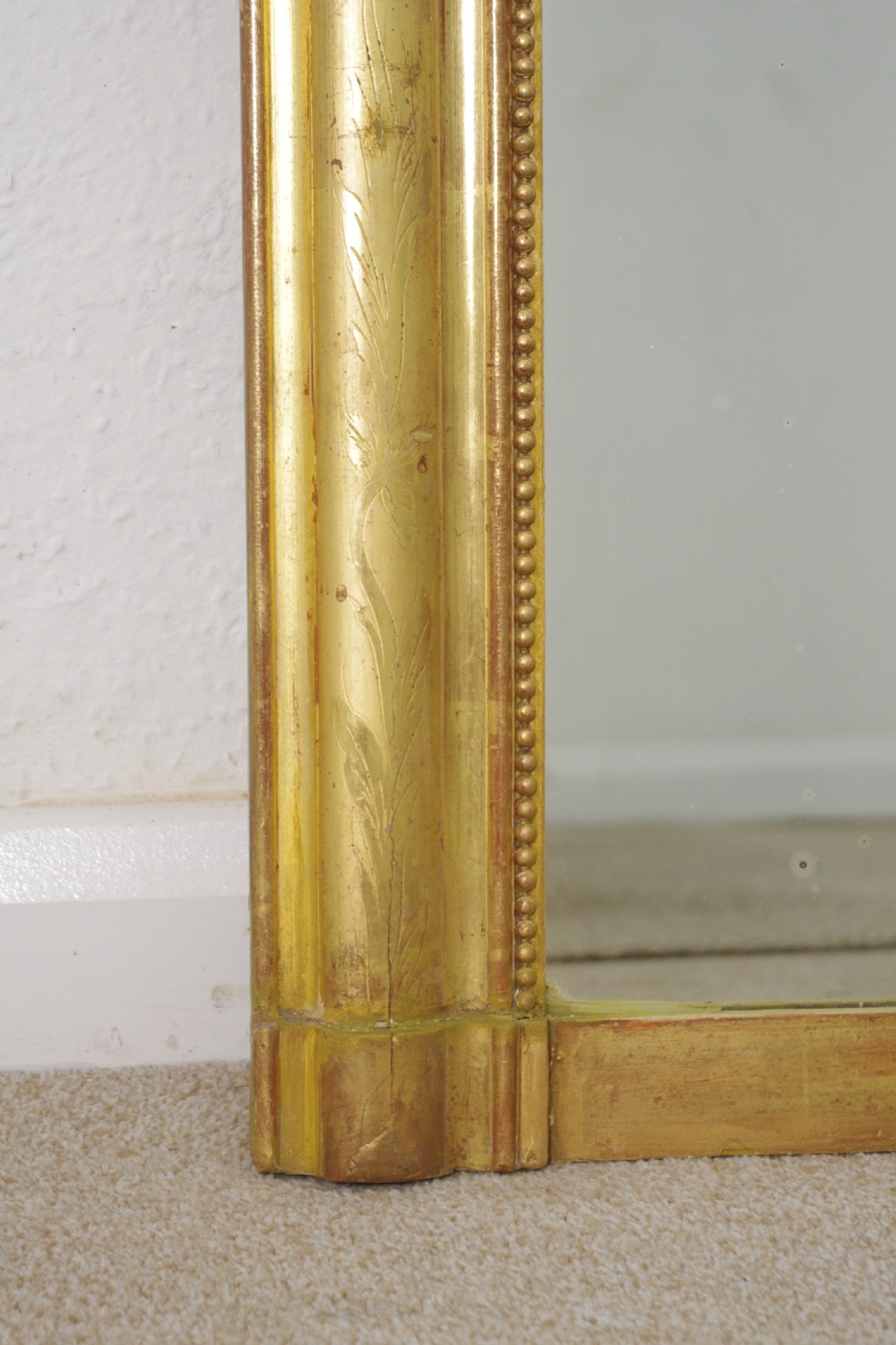19th Century French Louis Phillipe Style Gilt Overmantle Mirror View VIII
