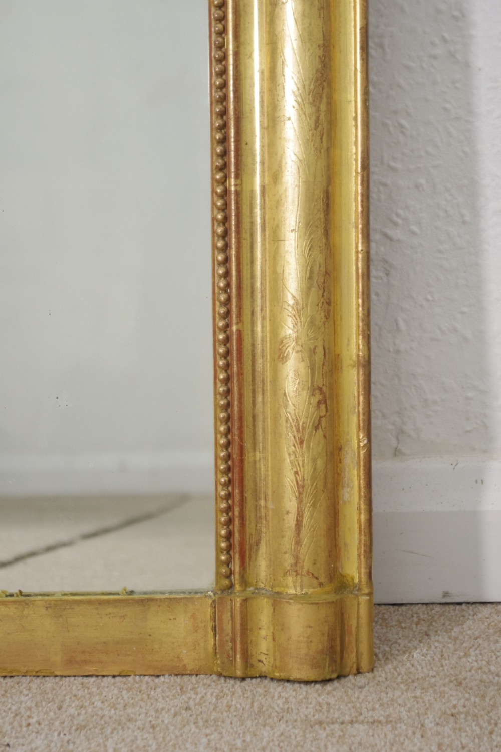 19th Century French Louis Phillipe Style Gilt Overmantle Mirror View IX