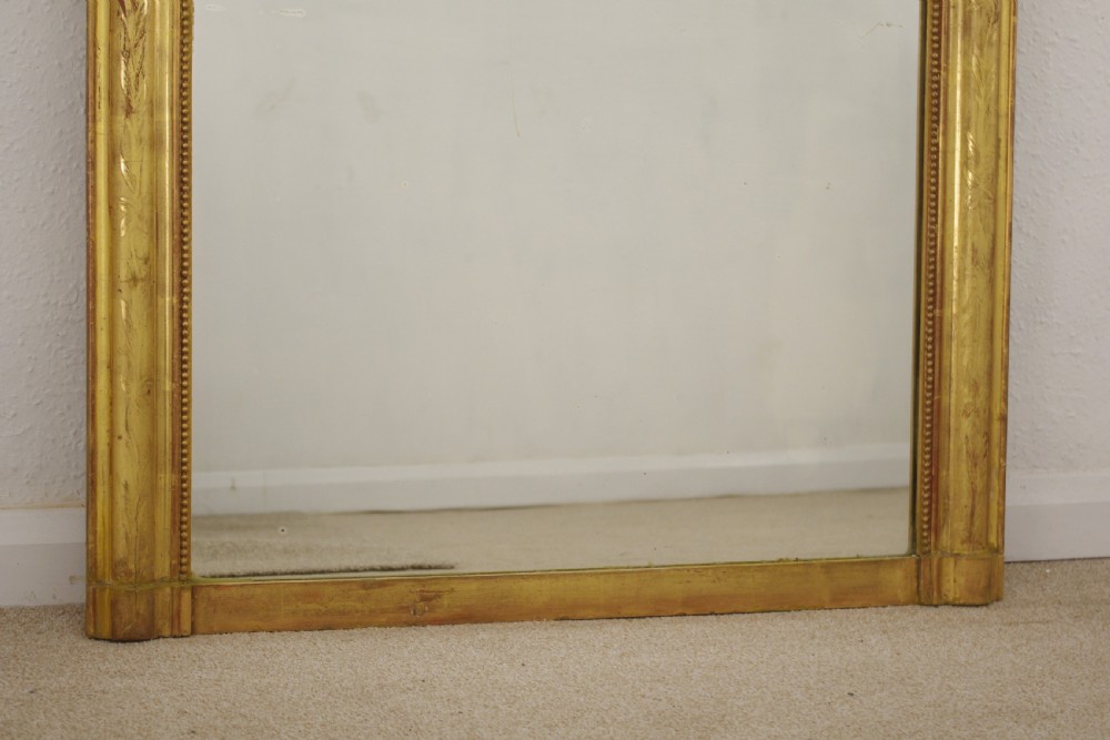 19th Century French Louis Phillipe Style Gilt Overmantle Mirror View X