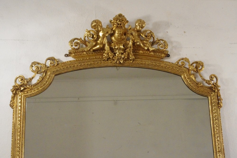 Victorian Gilt Large Overmantle Mirror View II