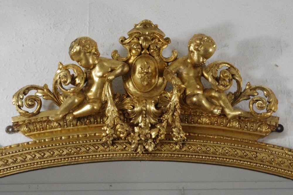 Victorian Gilt Large Overmantle Mirror View III
