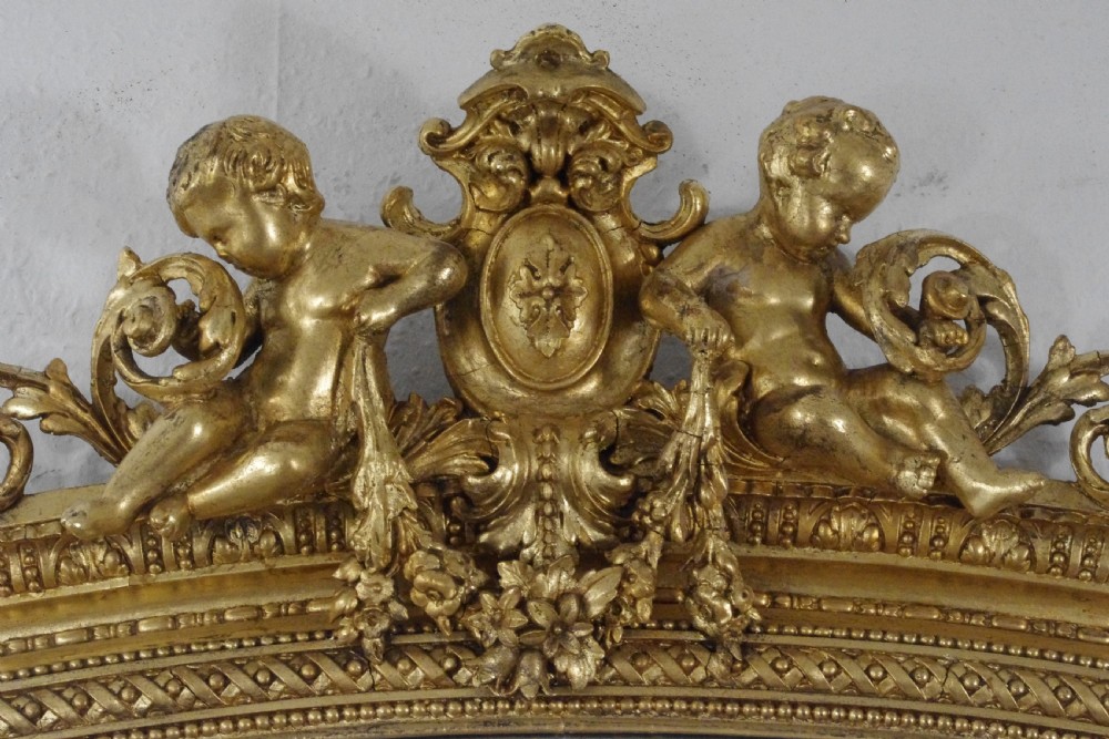 Victorian Gilt Large Overmantle Mirror View IV