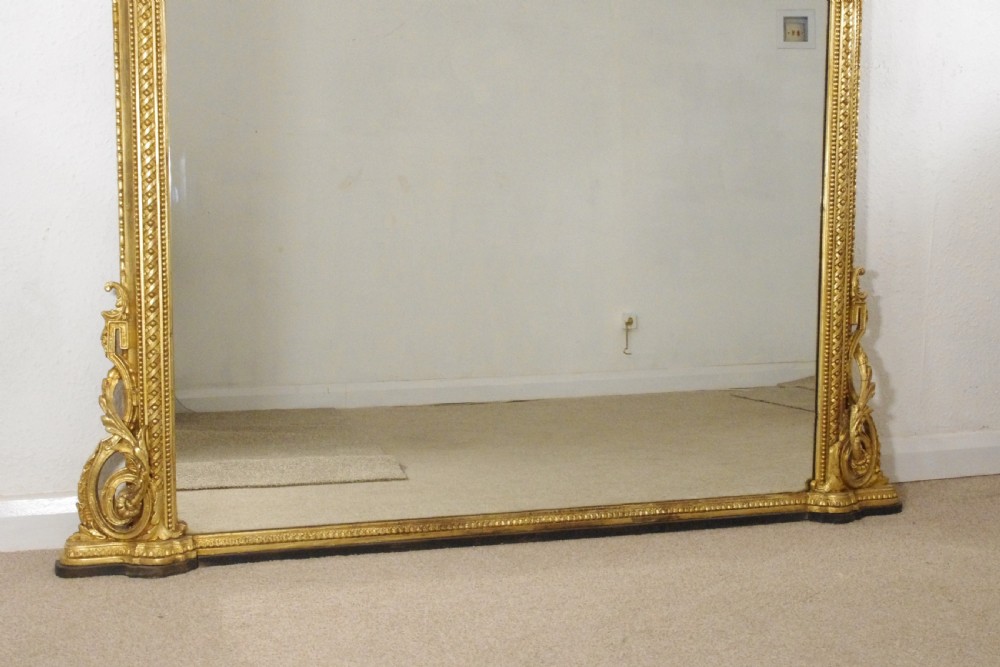 Victorian Gilt Large Overmantle Mirror View XI