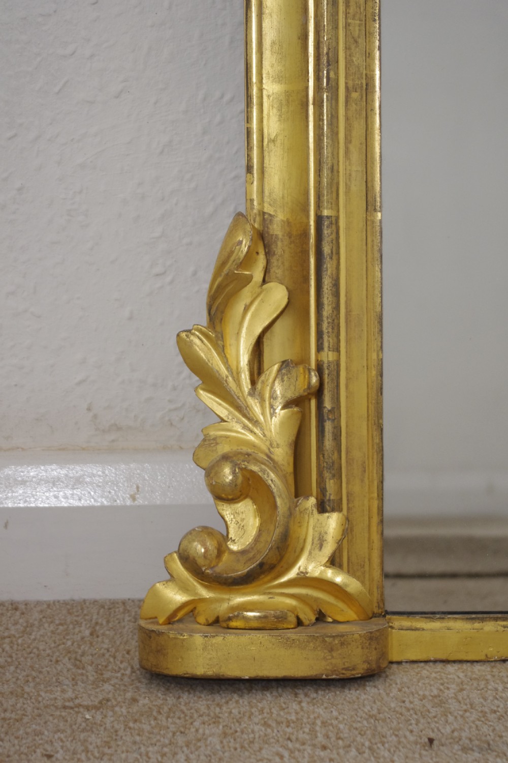 Victorian Gilt Wood Large Overmantle Mirror View X