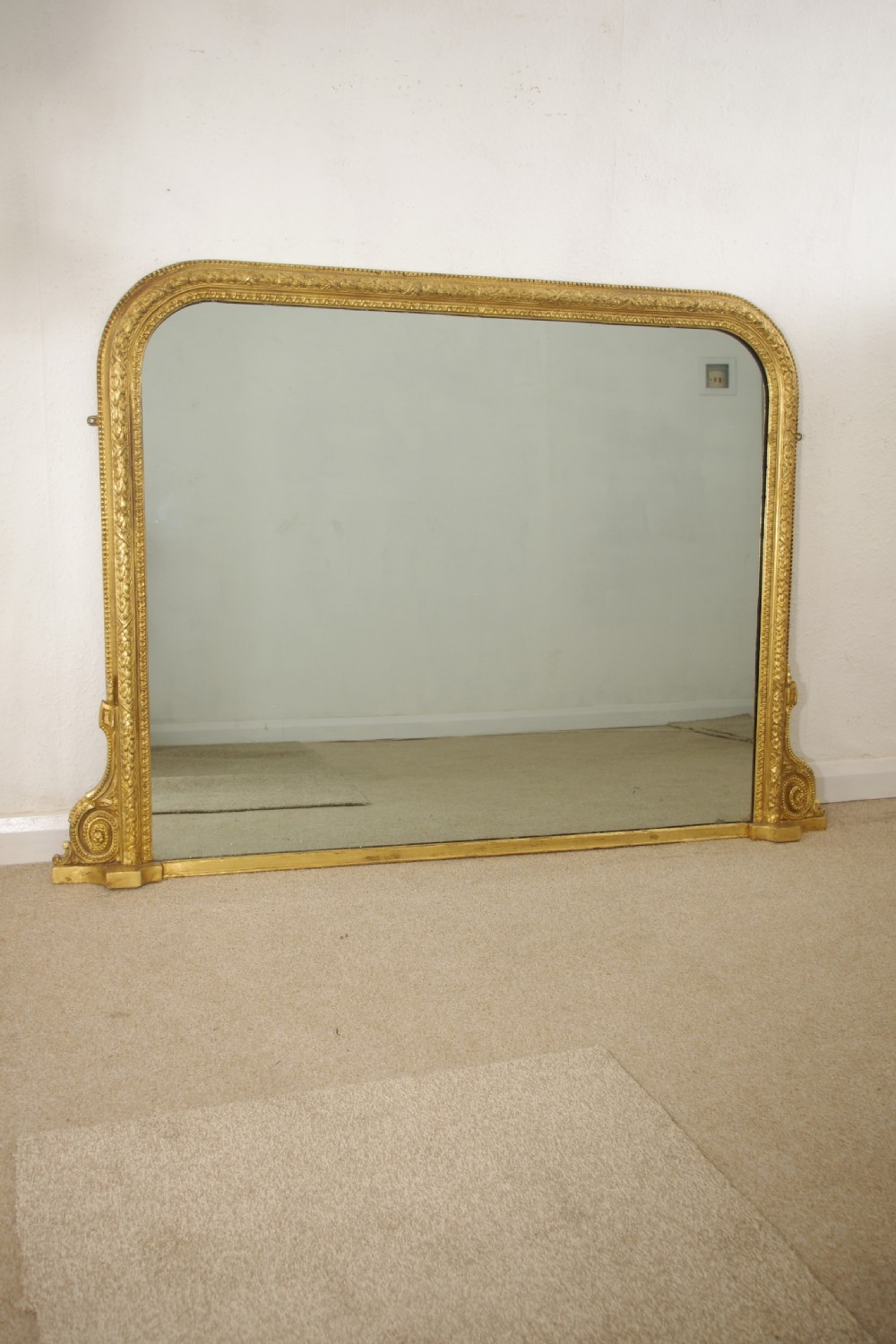 Victorian Gilt Large Overmantle Mirror