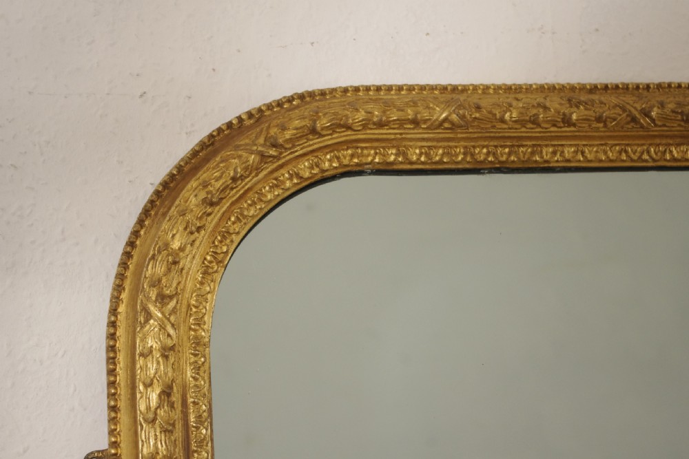 Victorian Gilt Large Overmantle Mirror View V