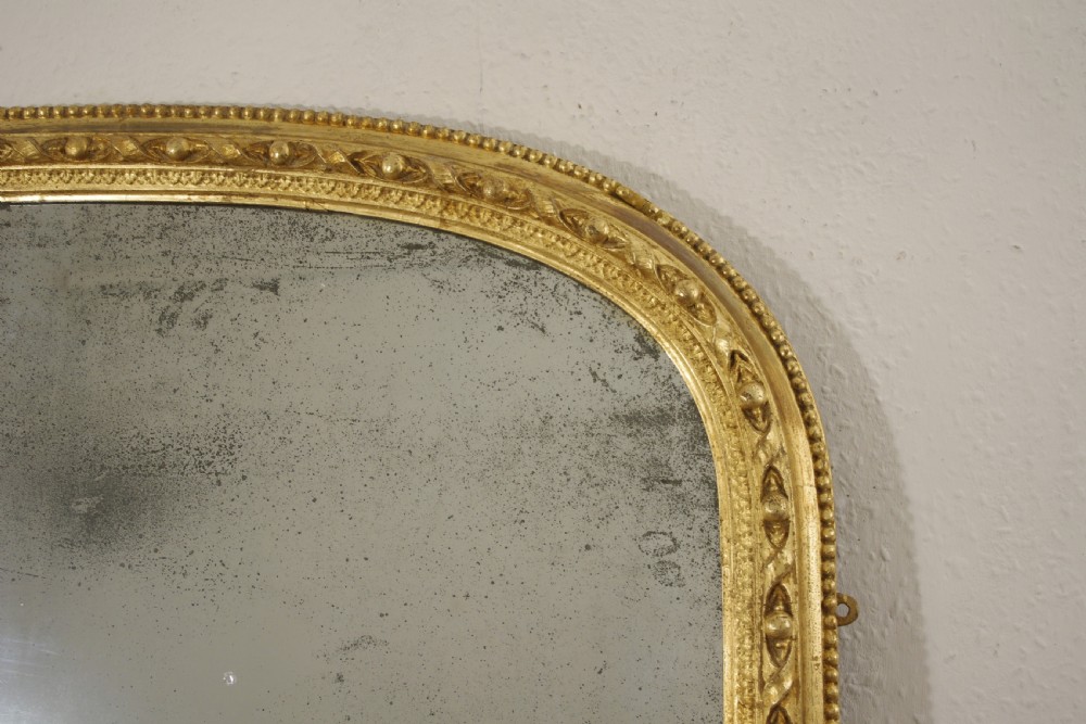 Victorian Gilt Large Arch Top Overmantle Mirror View VI