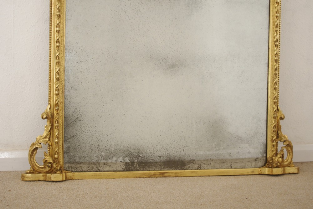 Victorian Gilt Large Arch Top Overmantle Mirror View IX