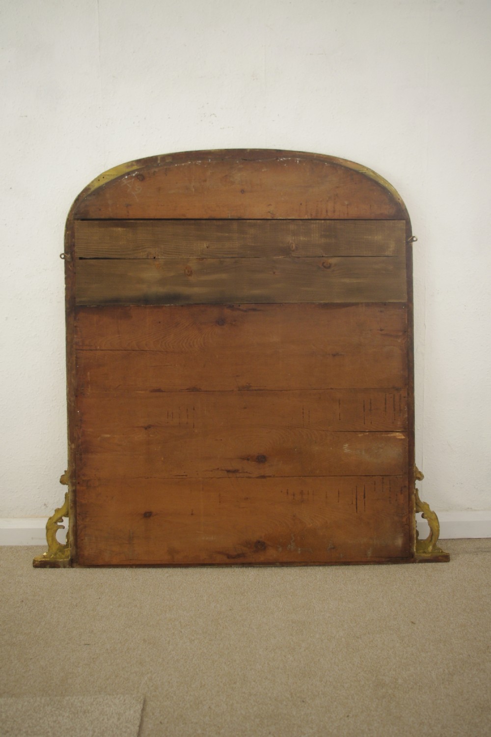 Victorian Gilt Large Arch Top Overmantle Mirror View X