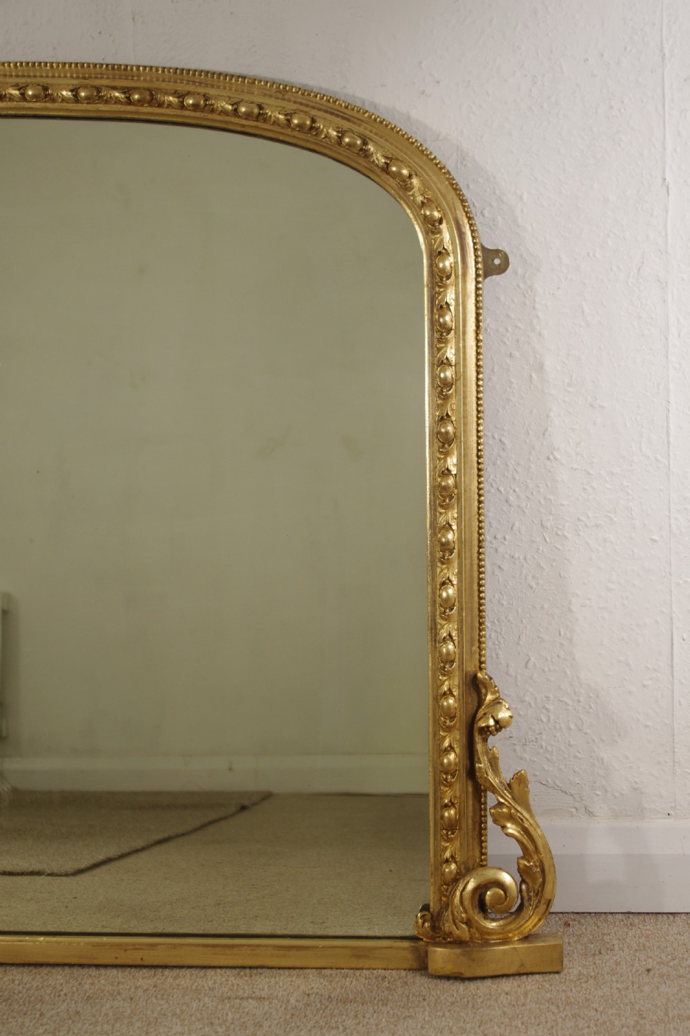 Victorian Gilt Large Arch Top Overmantle Mirror View III