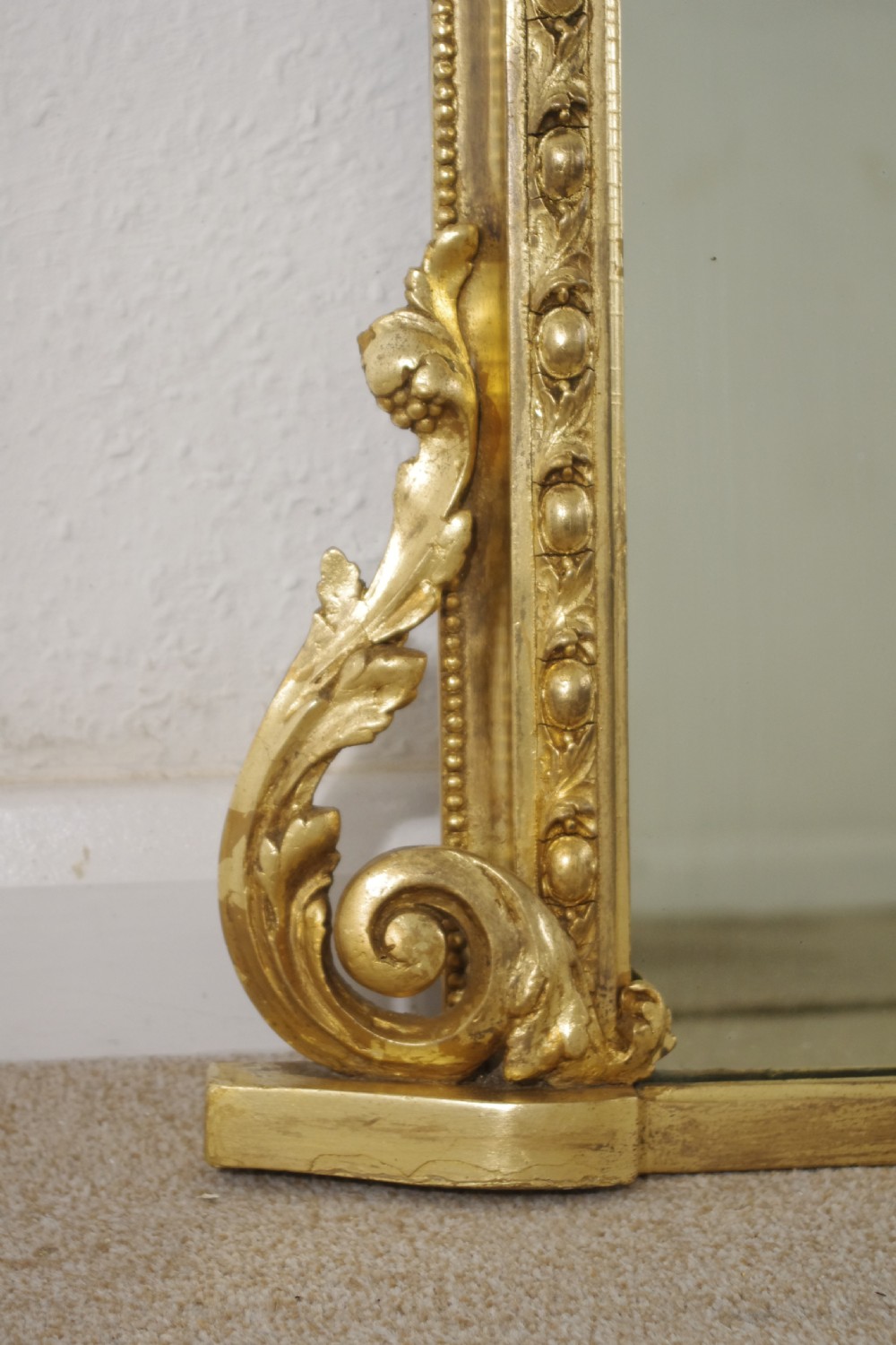 Victorian Gilt Large Arch Top Overmantle Mirror View VII