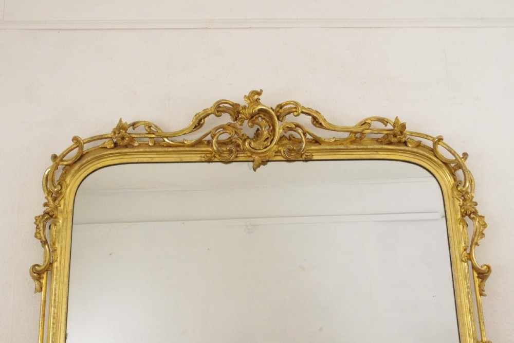 Victorian Gilt Large Overmantle Mirror View II