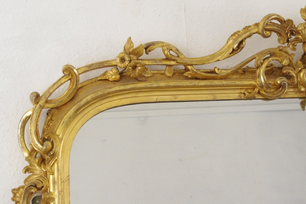 Victorian Gilt Large Overmantle Mirror View VII