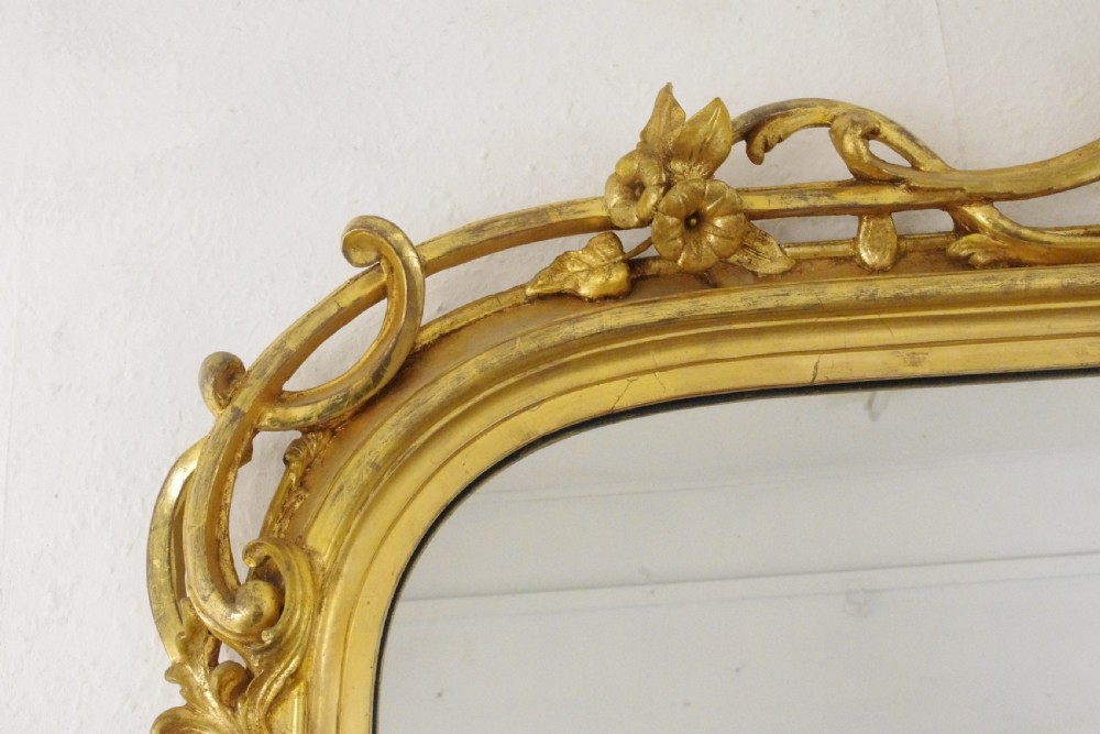 Victorian Gilt Large Overmantle Mirror View VIII