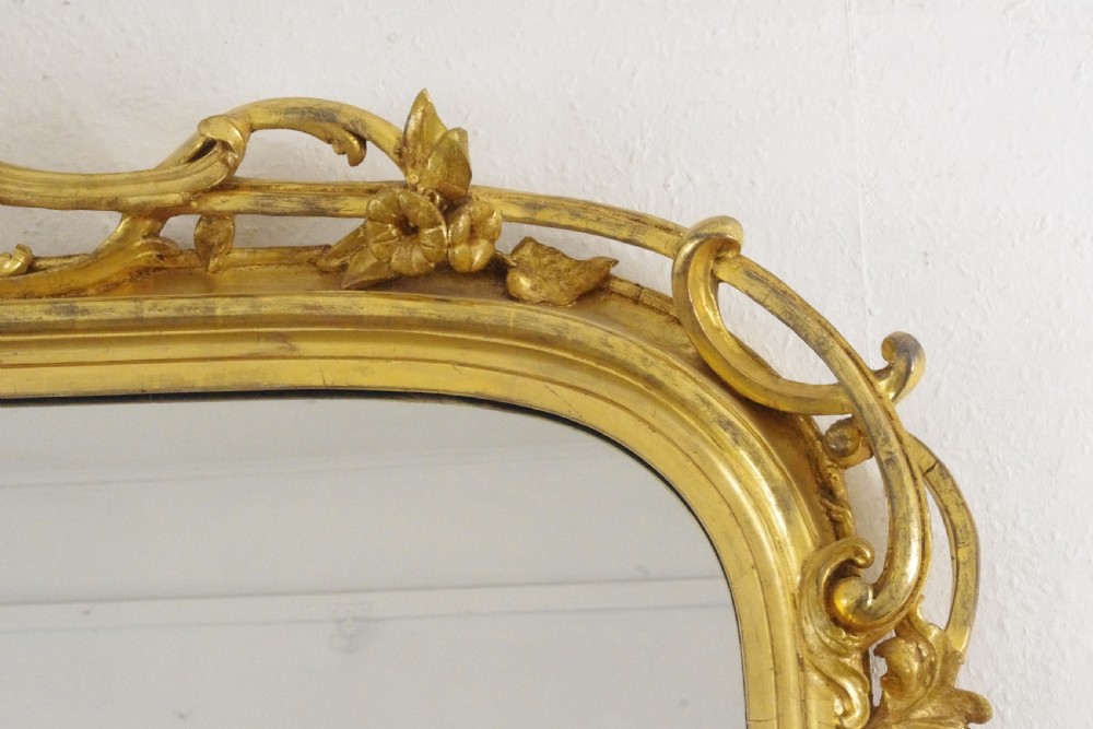 Victorian Gilt Large Overmantle Mirror View IX