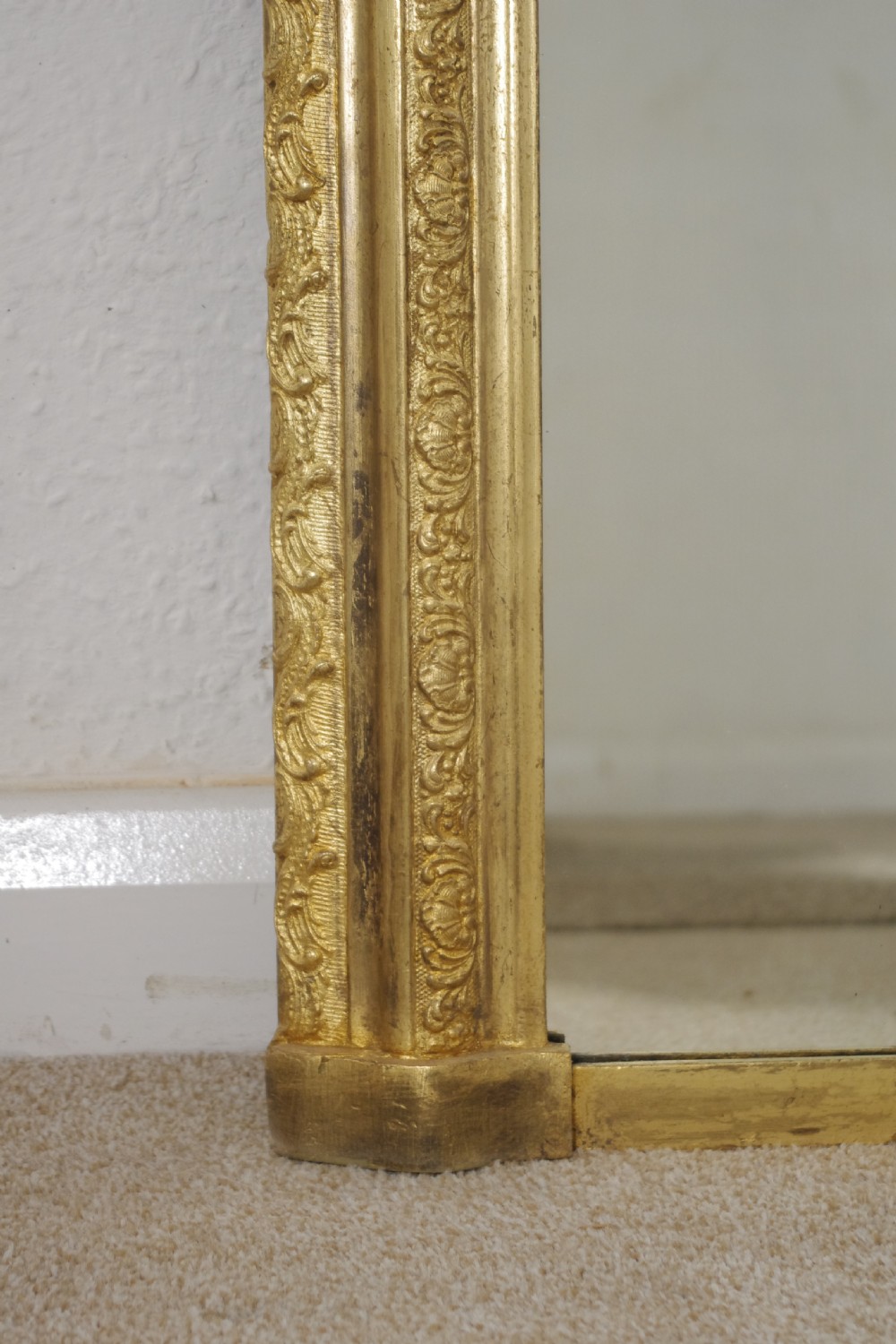 Victorian Gilt Arch Top Overmantle Mirror View VI