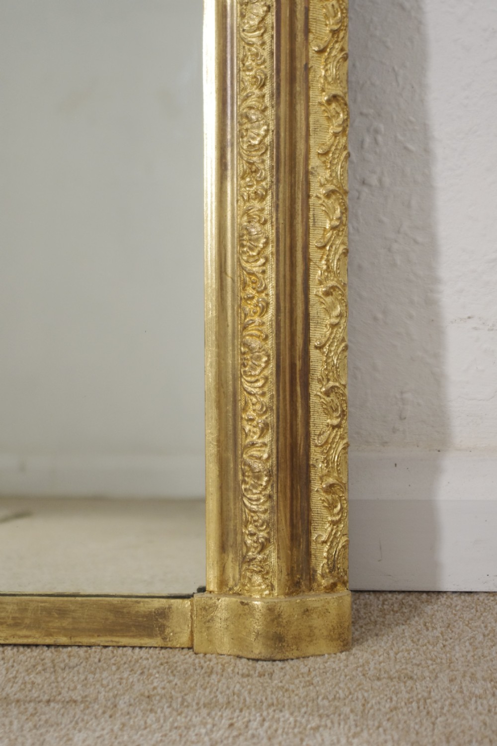 Victorian Gilt Arch Top Overmantle Mirror View VII