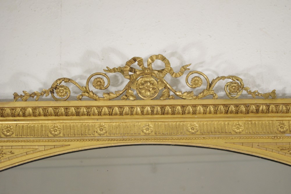 Victorian Gilt Large Adam Style Overmantle Mirror View III