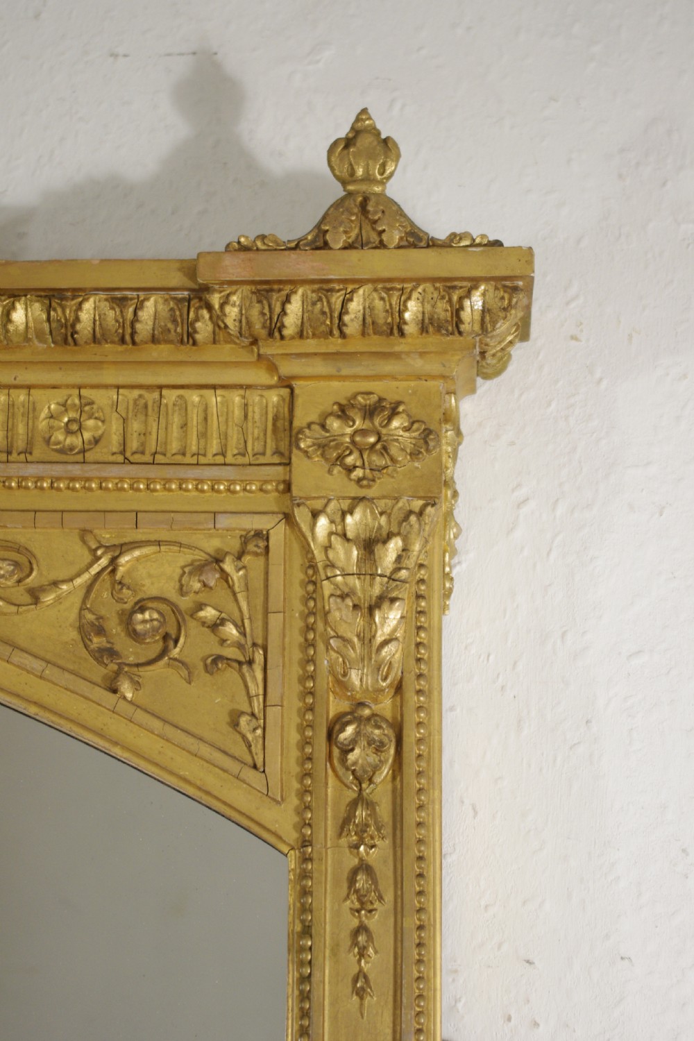 Victorian Gilt Large Adam Style Overmantle Mirror View V