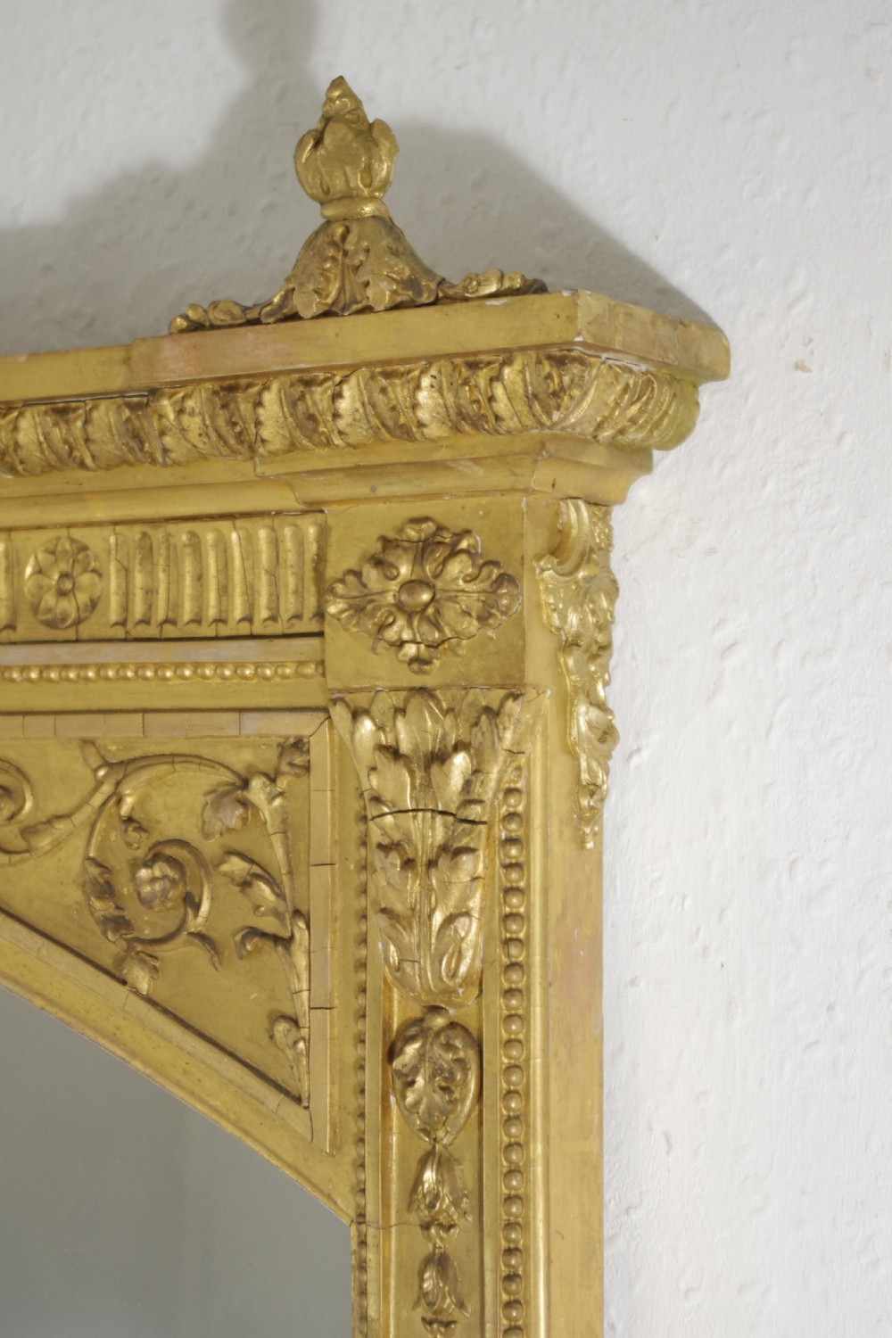Victorian Gilt Large Adam Style Overmantle Mirror View VI