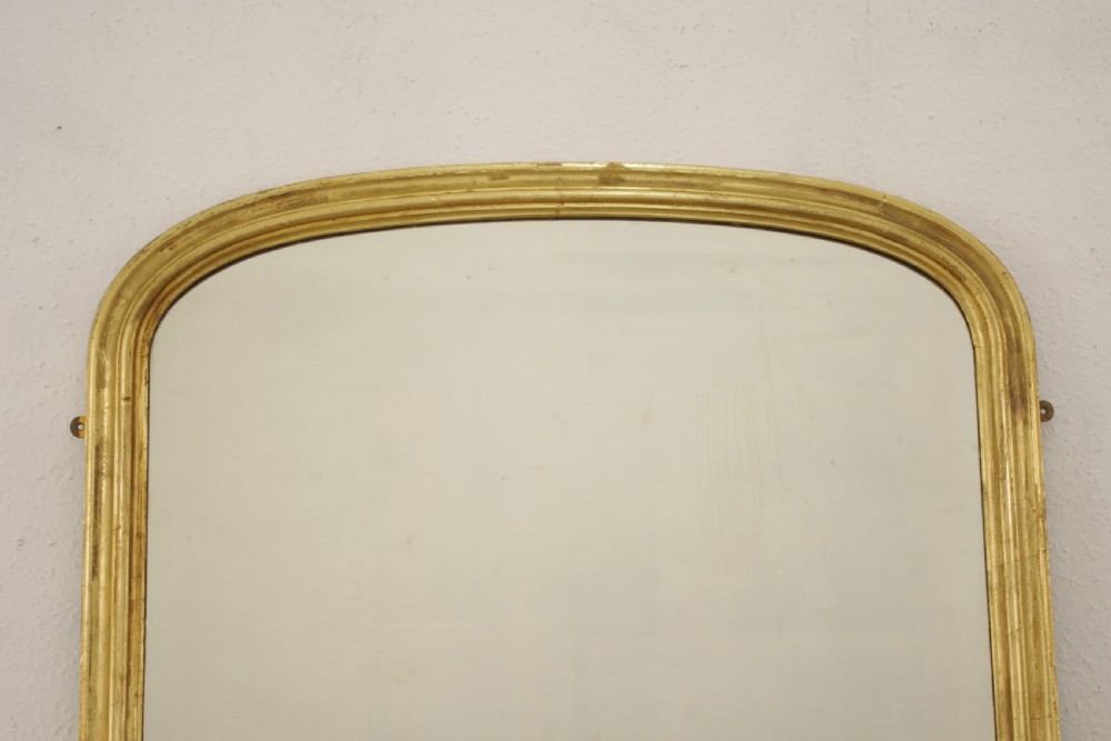 Victorian Gilt Wood Arch Top Overmantle Mirror View II