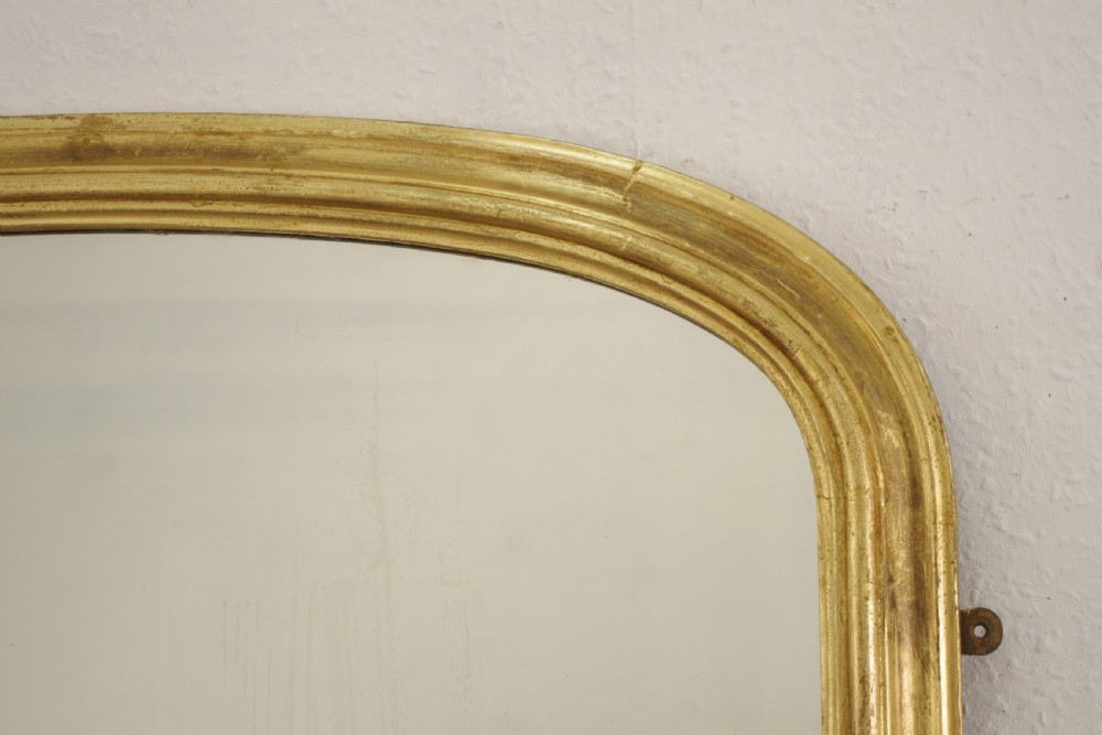 Victorian Gilt Wood Arch Top Overmantle Mirror View VI