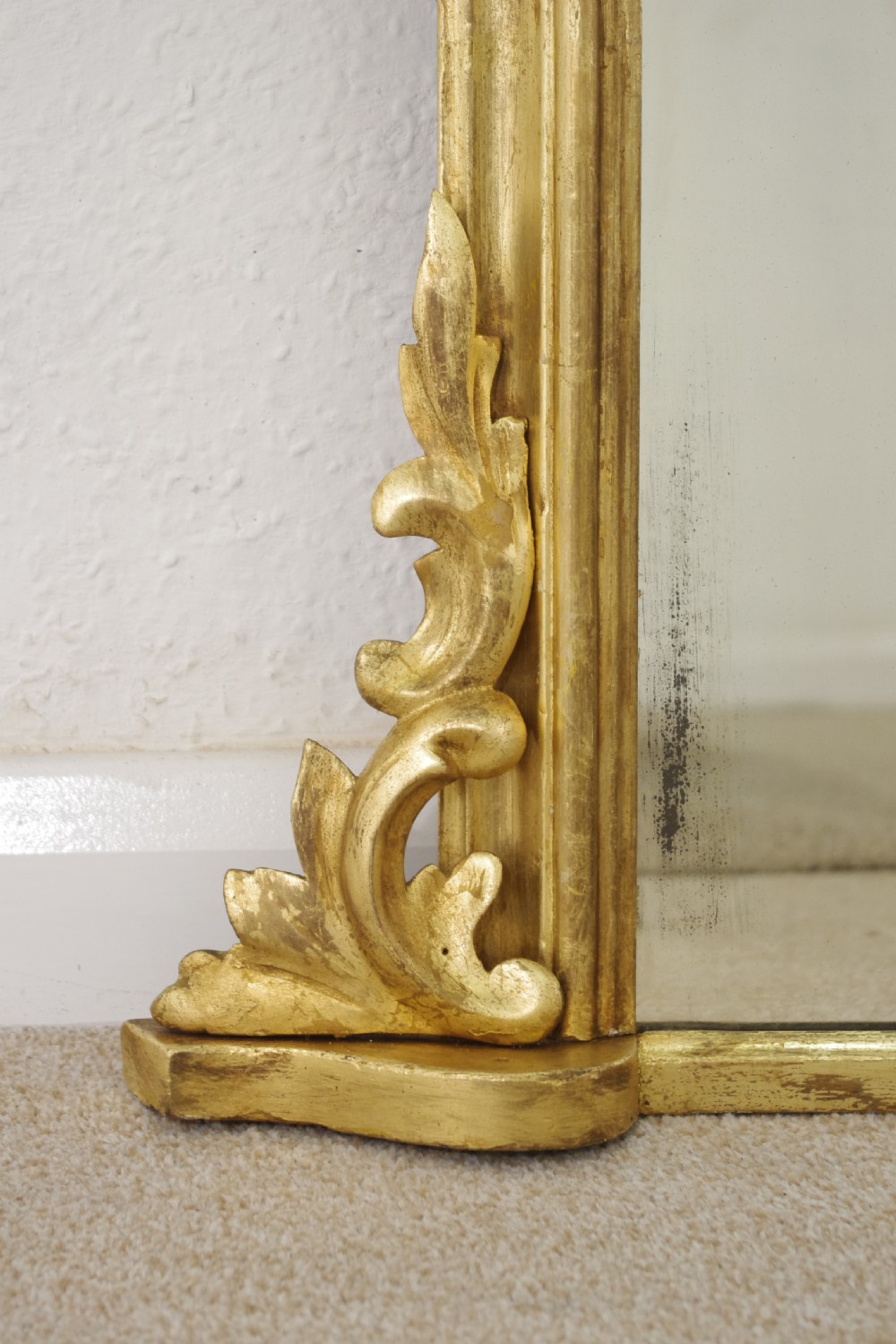 Victorian Gilt Wood Arch Top Overmantle Mirror View VIII