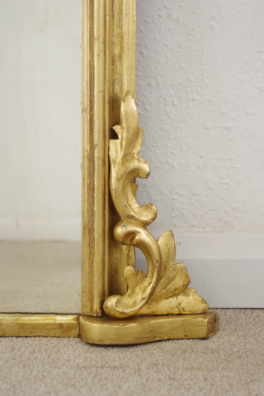 Victorian Gilt Wood Arch Top Overmantle Mirror View IX