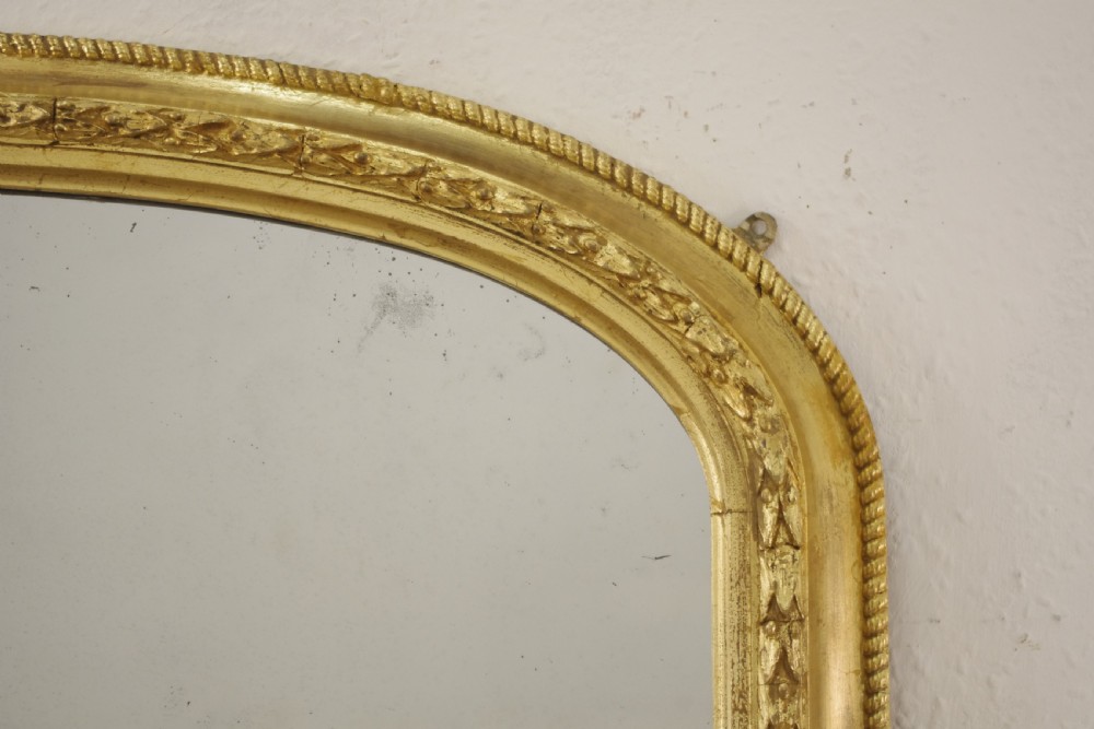 Victorian Gilt Arch Top Overmantle Mirror View VI