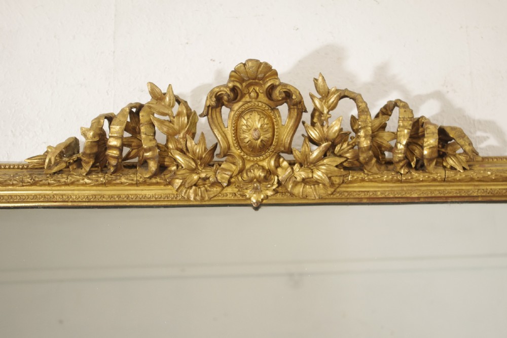 Victorian Gilt Large Overmantle Mirror View III