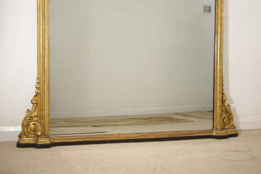 Victorian Gilt Large Overmantle Mirror View XI
