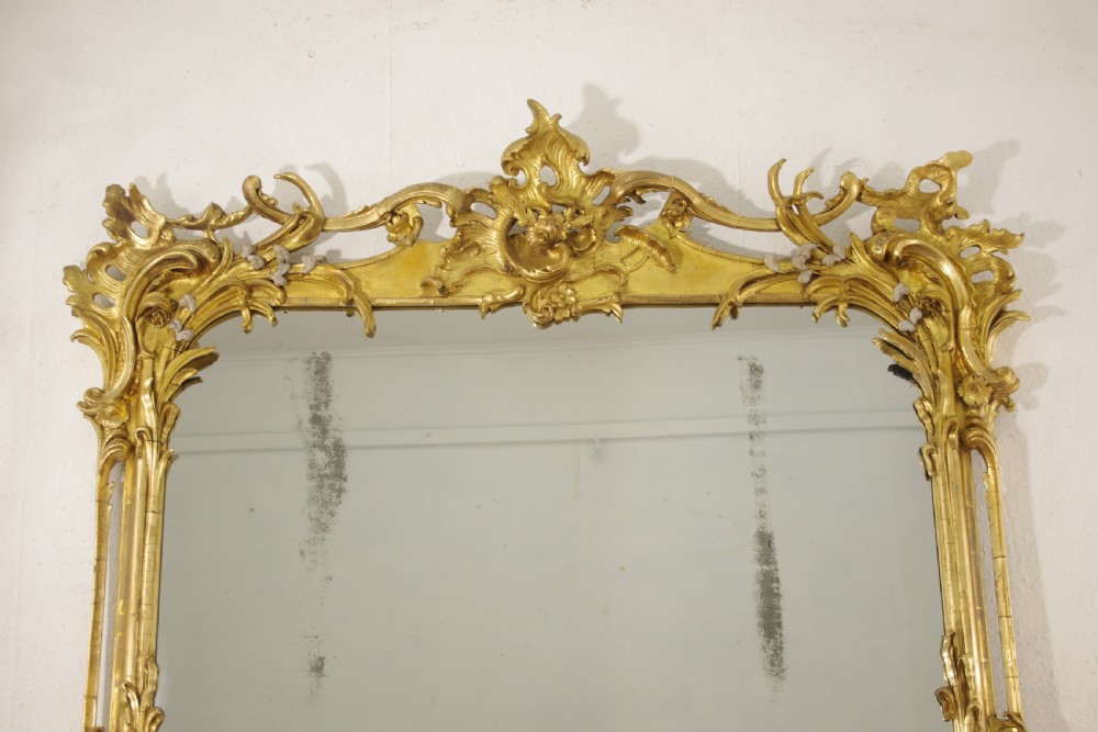 19th Century English Gilt Rococo Style Large Overmantle Mirror View II