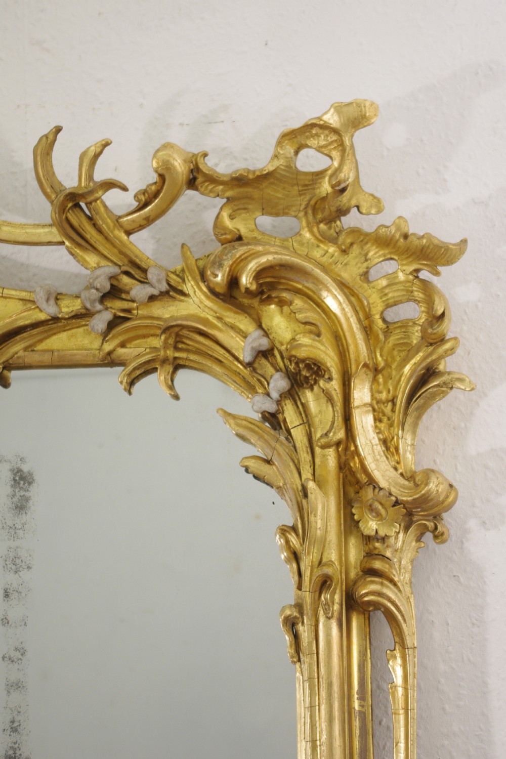 19th Century English Gilt Rococo Style Large Overmantle Mirror View VII