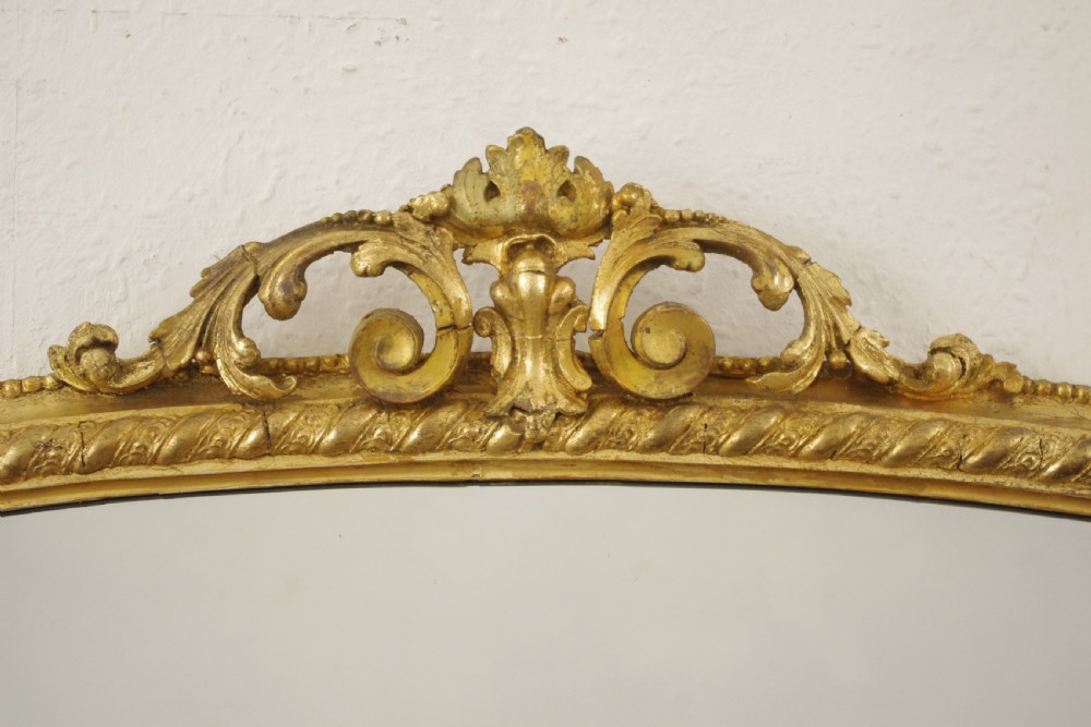 Victorian Gilt Arch Top Overmantle Mirror View III