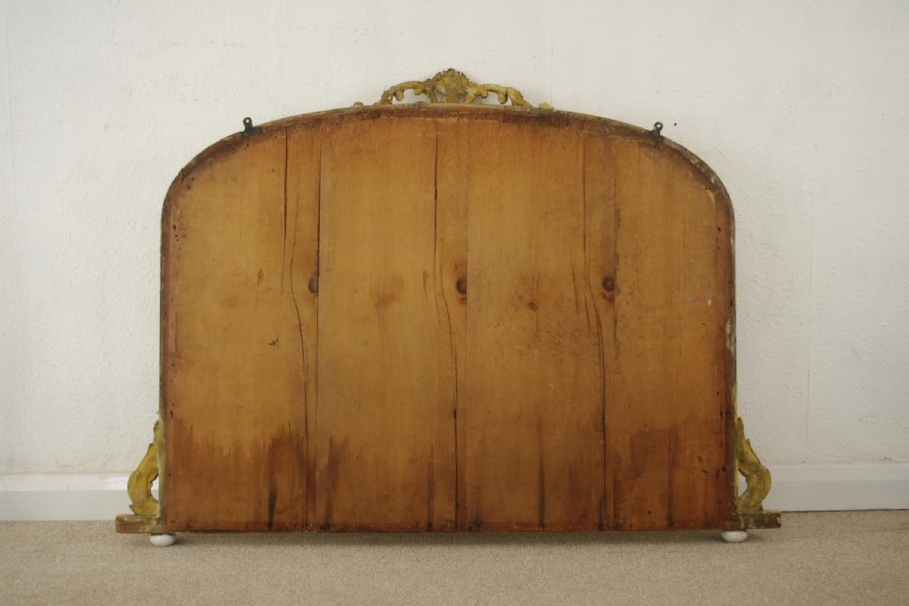 Victorian Gilt Arch Top Overmantle Mirror View X