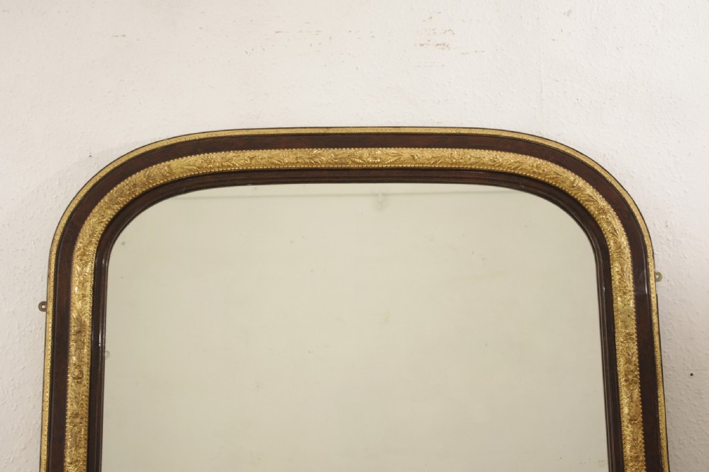 Victorian Walnut and Gilt Arch Top Overmantle Mirror View II
